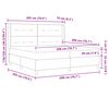 vidaXL Posteľ s pružinov&yacute;m r&aacute;mom s matracmi Čierna 200 x 200 cm Zamat