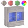 vidaXL TV n&aacute;stenn&aacute; skrinka s LED svetlami siv&aacute; sonoma 58,5x30x60,5 cm