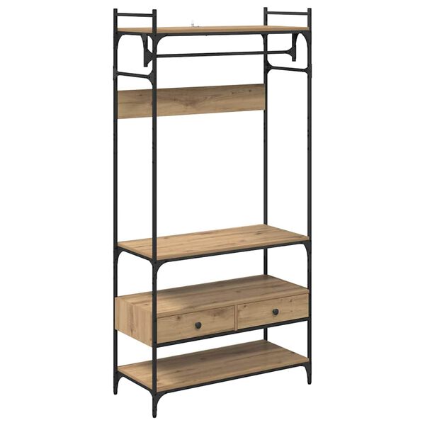 vidaXL &Scaron;atn&aacute; skriňa dub artisan 89 x 39 x 184.5 cm Kompozitn&eacute; drevo