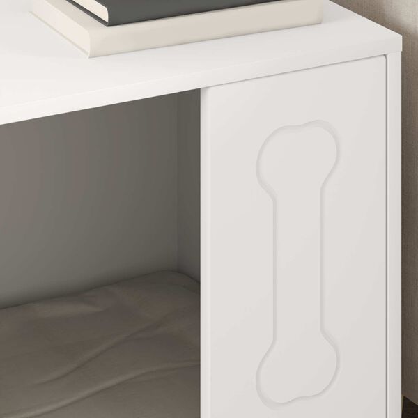 vidaXL Ps&iacute; dom Biela 44 x 42 x 49 cm Kompozitn&eacute; drevo