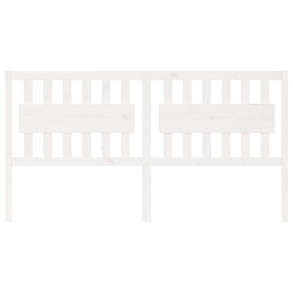 vidaXL Čelo postele biele 185,5x4x100 cm mas&iacute;vna borovica