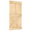 vidaXL Posuvn&eacute; dvere NARVIK Pr&iacute;rodn&aacute; a čierna 100 x 210 cm (213,5 cm)