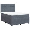 vidaXL Posteľn&yacute; r&aacute;m boxspring s matracom tmavosiv&yacute; 140x190 cm zamat