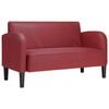 vidaXL Loveseat pohovka v&iacute;nov&aacute; červen&aacute; 110 cm umel&aacute; koža