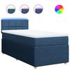 vidaXL Posteľn&yacute; r&aacute;m boxspring s matracom modr&yacute; 90x190 cm l&aacute;tka