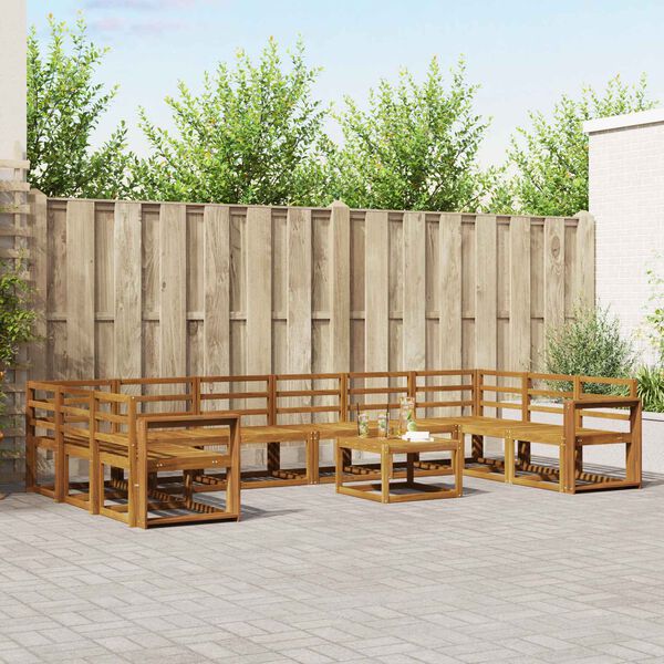 vidaXL Z&aacute;hradn&aacute; s&uacute;prava gaučov 11 pcs Pr&iacute;rodn&aacute; Pevn&eacute; ak&aacute;ciov&eacute; drevo