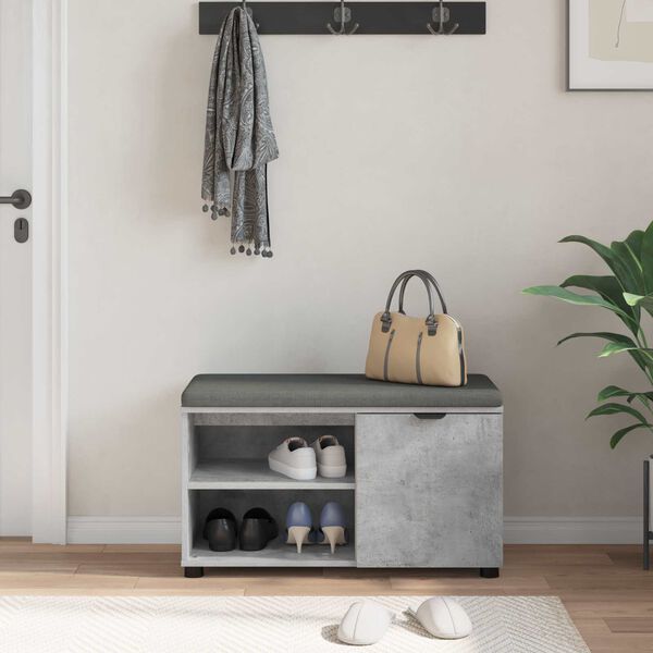 vidaXL Predsieňov&aacute; lavica s vank&uacute;&scaron;om Bet&oacute;novo Siv&aacute; 80 x 38 x 46 cm