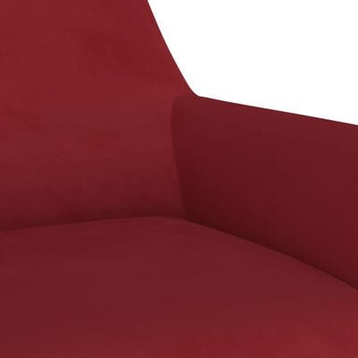 vidaXL Otočná jedálenská stolička vínovo-červená zamatová