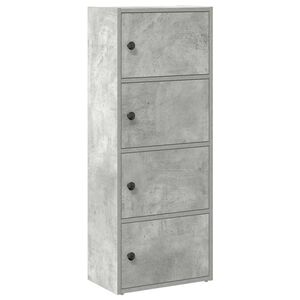 vidaXL Knižnica bet&oacute;nov&aacute; siv&aacute; 40x24x102 cm kompozitn&eacute; drevo