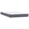 vidaXL Posteľn&yacute; r&aacute;m boxspring s matracom tmavosiv&yacute; 120x210 cm zamat