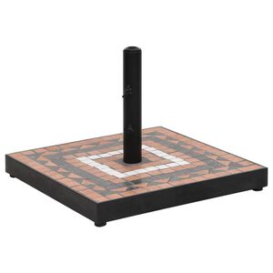 vidaXL Stojan na slnečn&iacute;k terakotov&yacute; a biely &scaron;tvorcov&yacute; 12 kg
