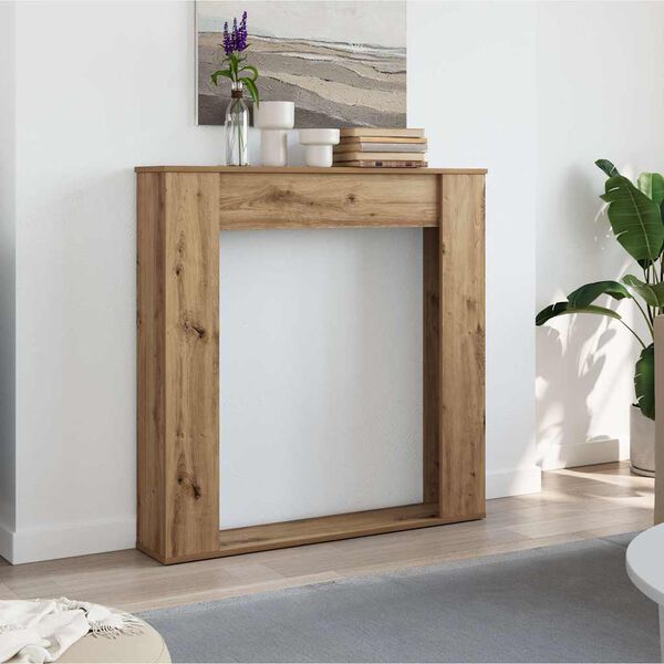 vidaXL Obloženie krbu dub artisan 100x20x100 cm kompozitn&eacute; drevo