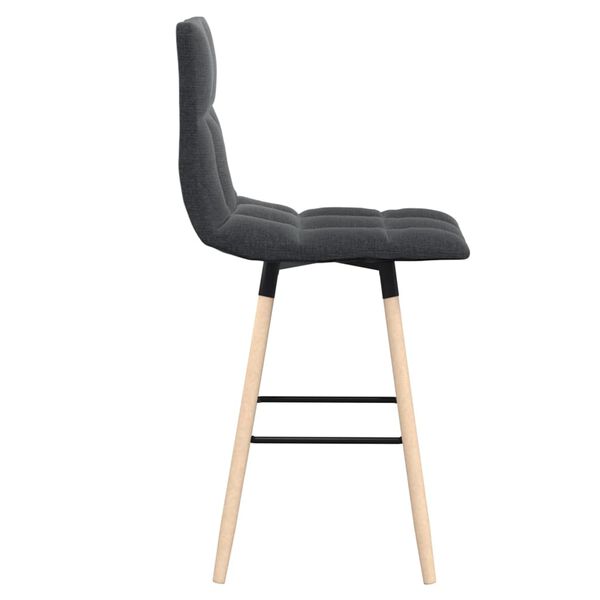 vidaXL Barov&eacute; stoličky 2 ks tmavosiv&eacute; l&aacute;tkov&eacute;