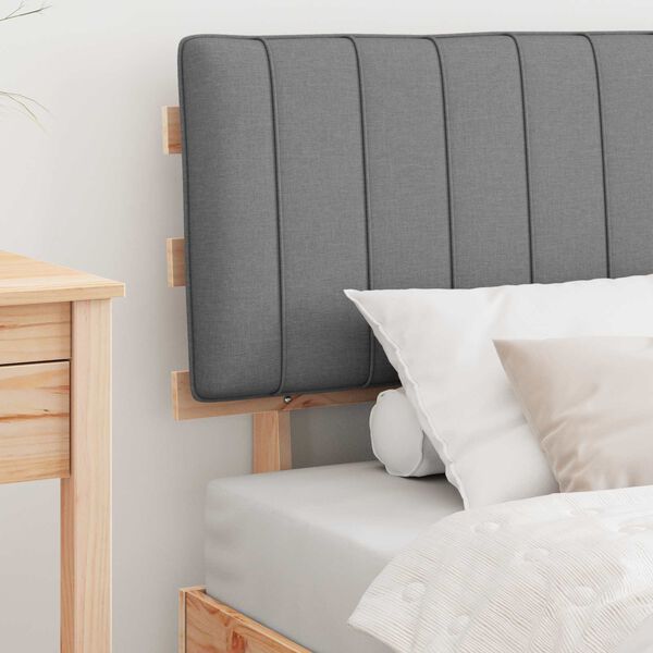 vidaXL R&aacute;m postele s čal&uacute;nen&yacute;m čelom Svetlosiv&aacute; 90 x 190 cm