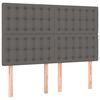 vidaXL Čelo postele siv&eacute; 144x5x118/128 cm umel&aacute; koža