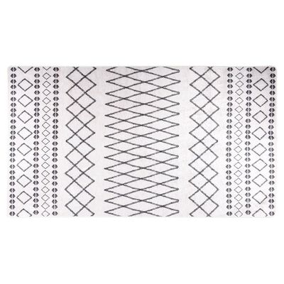 vidaXL Prateľný koberec 190x300 cm čierno-biely protišmykový