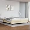 vidaXL Boxspring posteľ s matracom kr&eacute;mov&aacute; 200x200 cm umel&aacute; koža