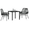 vidaXL Záhradný jedálenský set 5 pcs Sivá polyratan