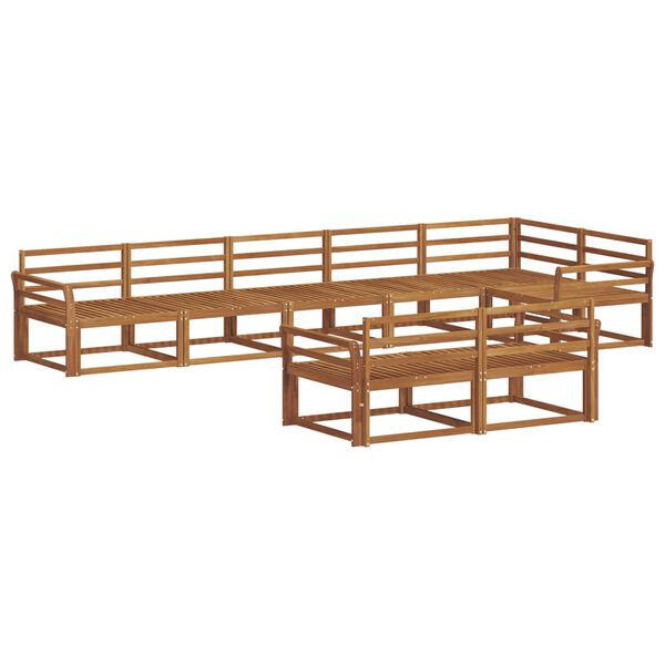 vidaXL Z&aacute;hradn&aacute; s&uacute;prava gaučov 8 pcs Pr&iacute;rodn&aacute; Pevn&eacute; ak&aacute;ciov&eacute; drevo