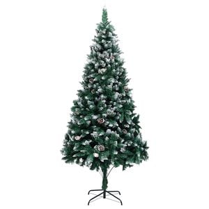 vidaXL Zasnežen&yacute; umel&yacute; vianočn&yacute; stromček s borovicov&yacute;mi &scaron;i&scaron;kami 240 cm