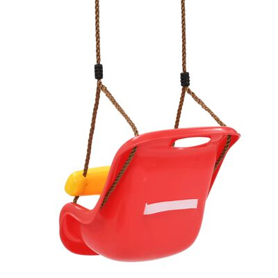 vidaXL Detské hojdačky s bezpečnostným pásom 2 ks PP červené