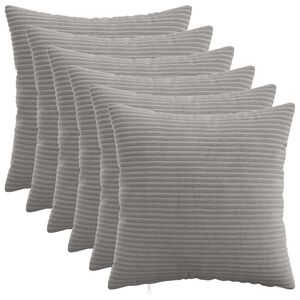 vidaXL Poťah na podložku 6 pcs HEERLEN Svetlosiv&aacute; 30 x 30 cm man&scaron;estr