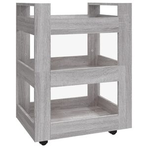 vidaXL Kuchynsk&yacute; voz&iacute;k siv&yacute; dub sonoma 60x45x80 cm spracovan&eacute; drevo