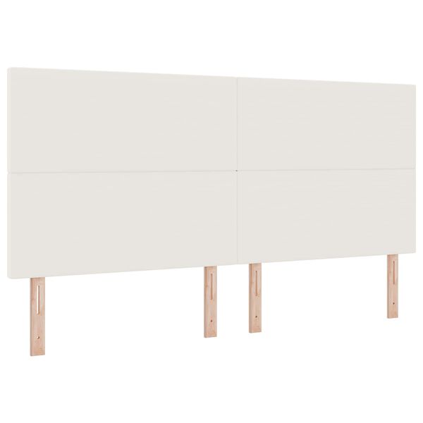 vidaXL LED hlavov&aacute; doska s čelnou doskou Kr&eacute;mov&aacute; 200 cm Polyester