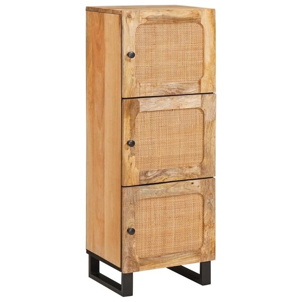 vidaXL Highboard s &uacute;ložiskom Hned&aacute; 90 x 33 x 75 cm Mas&iacute;vne mango drevo