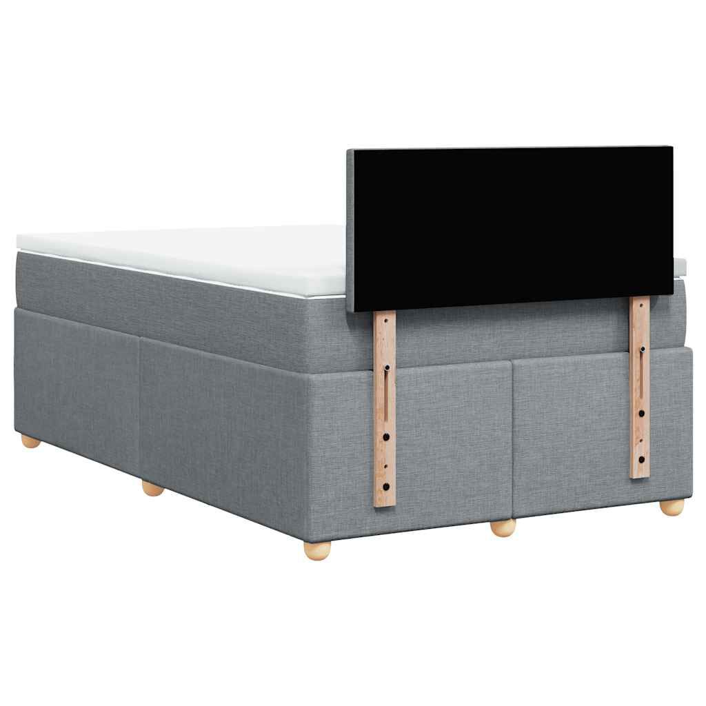 vidaXL Boxspring posteľ s matracom bledosivá 120x190 cm látka
