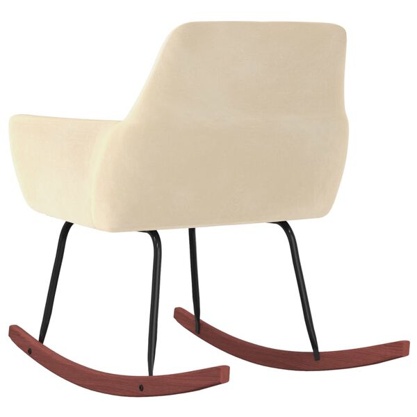 vidaXL Hojdacie kreslo kr&eacute;mov&eacute; zamatov&eacute;