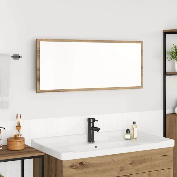 vidaXL Zrkadlo Remeseln&yacute; dub 90 x 8,5 x 37 cm Kompozitn&eacute; drevo