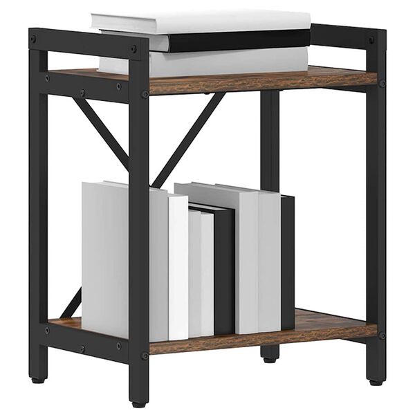 vidaXL Reg&aacute;l na knihy Dymov&aacute; dub 40 x 30 x 50 cm Kompozitn&eacute; drevo