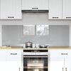 vidaXL Kuchynský backsplash 2 pcs Svetlosivá 80 x 50 cm tvrdené sklo