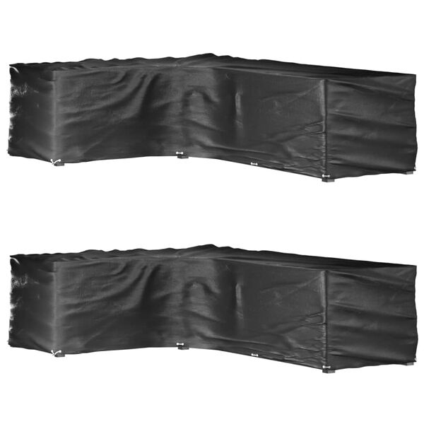 vidaXL Kryty na z&aacute;hradn&yacute; n&aacute;bytok v tvare L 2ks 18 očiek 220x285x80 cm