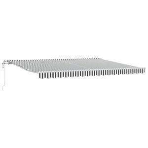 vidaXL Automaticky zaťahovacia mark&iacute;za antracit a biela 450x300 cm