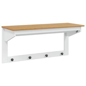 vidaXL Ve&scaron;iak HILL Biela a medov&aacute; hned&aacute; 90 x 35 x 41.5 cm