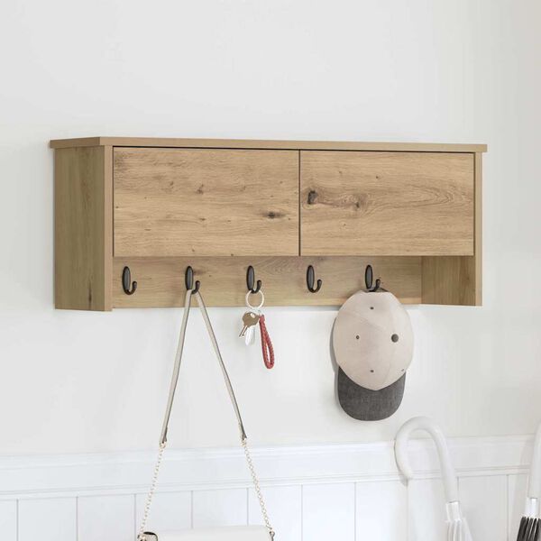 vidaXL Ve&scaron;iak na stenu Remeseln&yacute; dub 80 x 20 x 30 cm Kompozitn&eacute; drevo