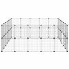 VidaXL 44-panelová klietka pre domáce zvieratá čierna 35x35 cm oceľ