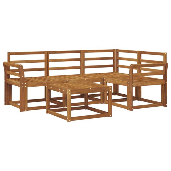 vidaXL Z&aacute;hradn&aacute; s&uacute;prava gaučov 5 pcs Pr&iacute;rodn&aacute; Pevn&eacute; ak&aacute;ciov&eacute; drevo