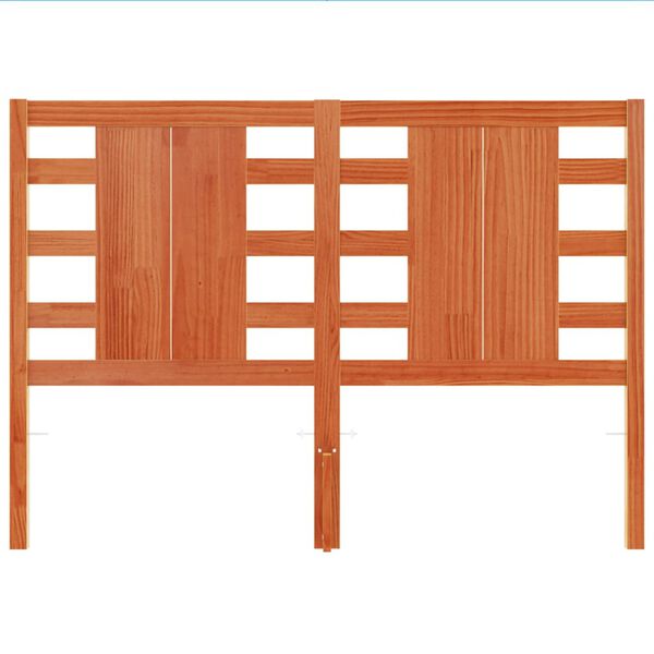 vidaXL Čelo postele voskové hnedé 135 cm masívna borovica