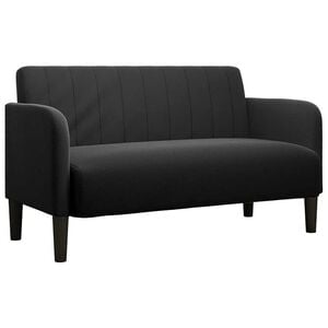 vidaXL Dvojpohovka, čierna 109 cm, zamat