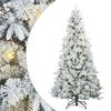 vidaXL Umel&yacute; Skl&aacute;pac&iacute; Vianočn&yacute; Stromček Biela 180 cm PE a PVC