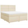 vidaXL Posteľn&yacute; r&aacute;m boxspring s matracom kr&eacute;mov&yacute; 180x200 cm l&aacute;tka