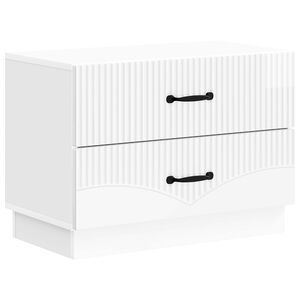 vidaXL Nočn&yacute; stol&iacute;k Biela s vysok&yacute;m leskom 62 x 34,5 x 44,5 cm