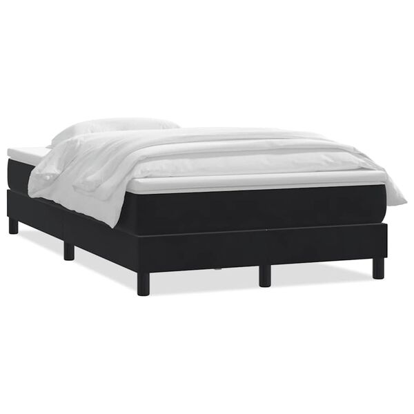 vidaXL Posteľn&yacute; r&aacute;m boxspring s matracom čierny 120x210 cm zamat