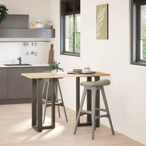 vidaXL Nohy barov&eacute;ho stola v tvare T, 2 ks, čierne, 40x35x(90-91) cm, oceľov&eacute;