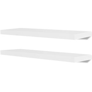 vidaXL N&aacute;stenn&eacute; poličky 4 ks biele 80 cm