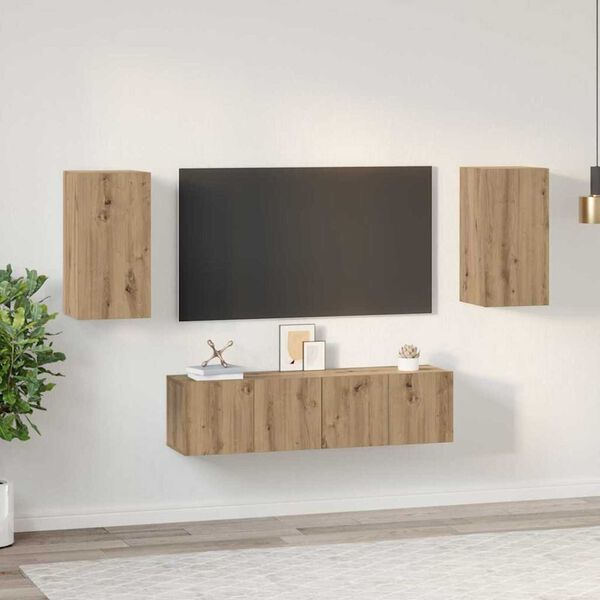 vidaXL Zostava TV skriniek 4 pcs dub artisan 30.5 x 30 x 60 cm
