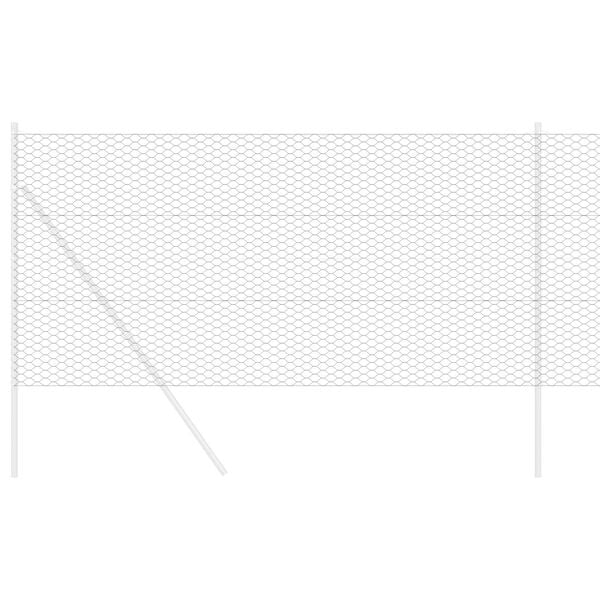 vidaXL Hexagonálny plot Sivá 1.4 x 10 m Oceľ